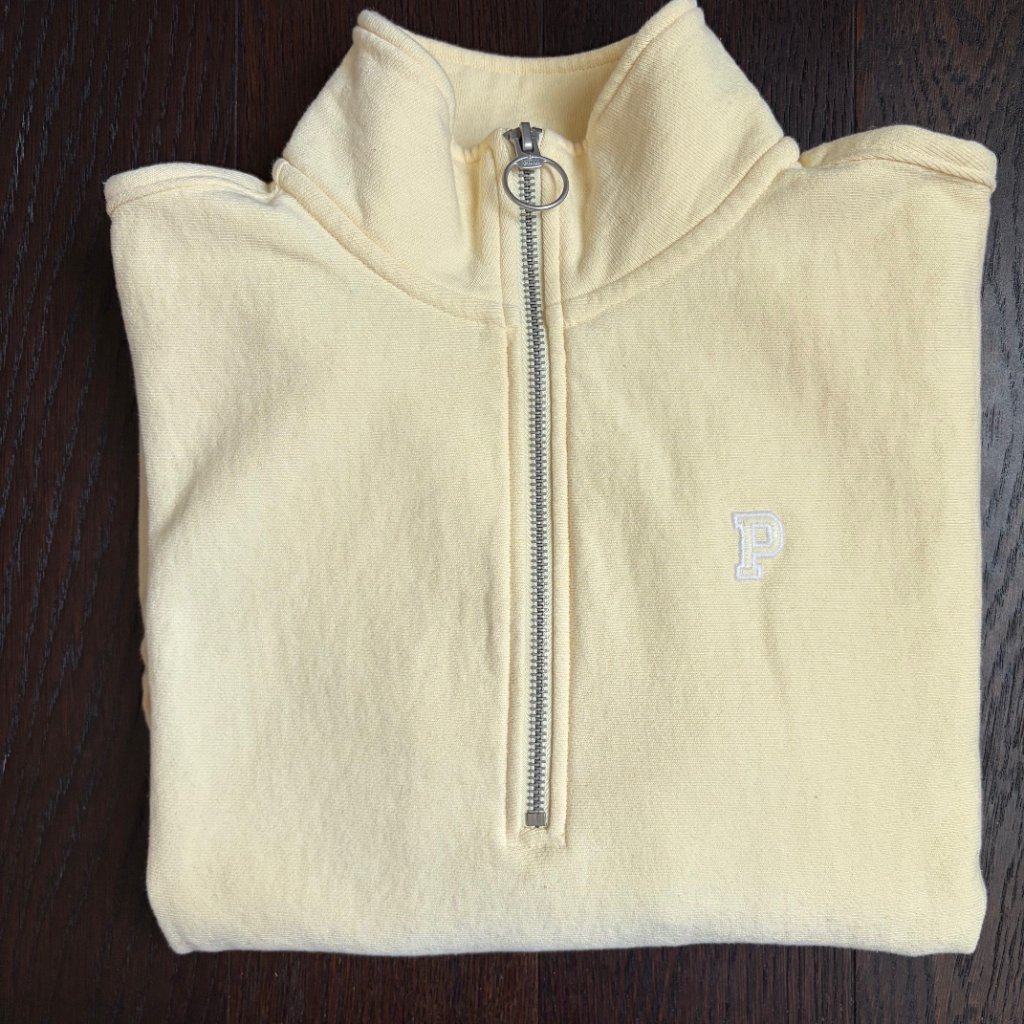 Pink By Victoria’s Secret 1/4 Zip Pullover Sweatshirt (Butter Yellow) - Size Xs